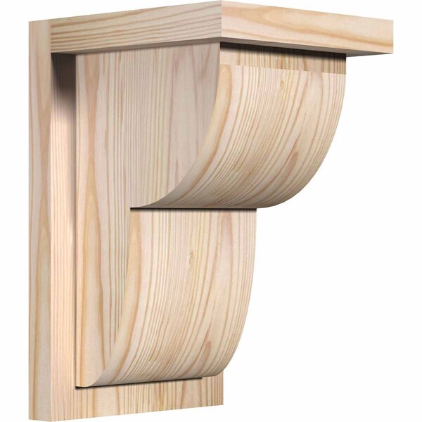 Ekena Millwork Crestline Smooth Corbel w/Backplate, Douglas Fir, 7 1/2"W x 8"D x 12"H COR08X08X12CRE01SDF - main
